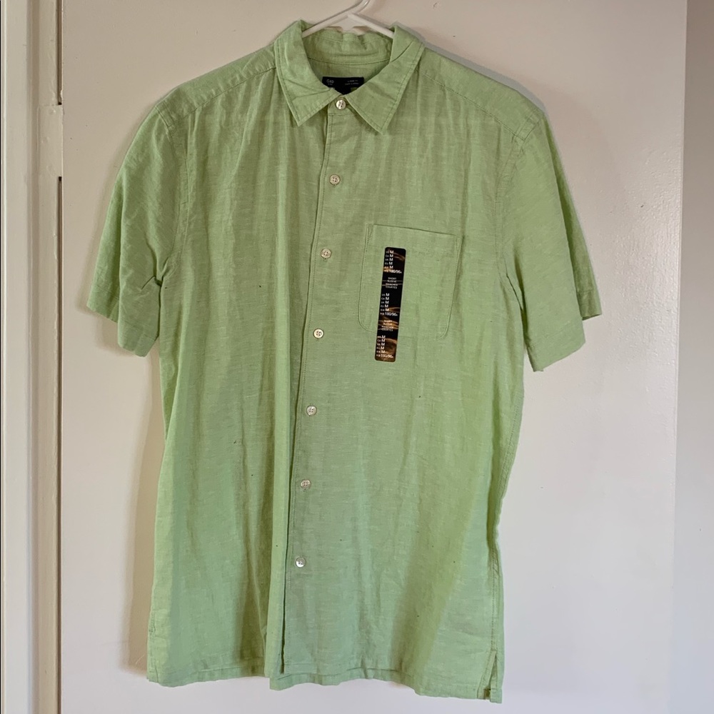 NWT- GAP Lime green dress shirt - Medium